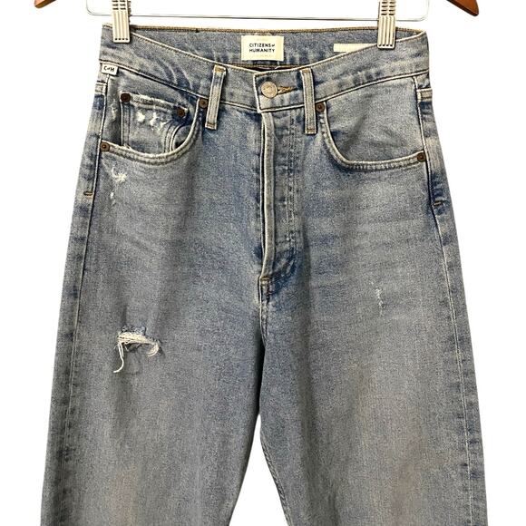 Citizens of Humanity Eva Relaxed Baggy Jeans US 23 Enchanted Blue Light Wash - Picture 8 of 15